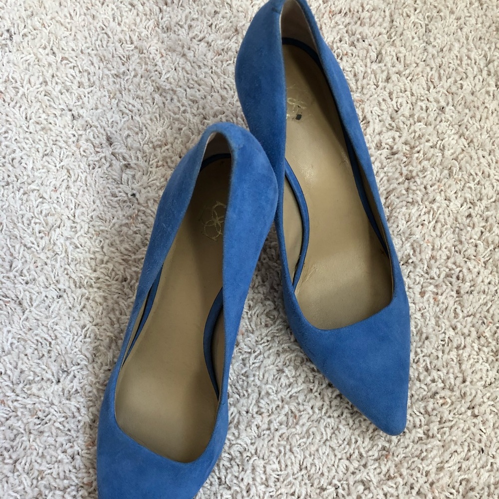 Ann Taylor blue suede heels
